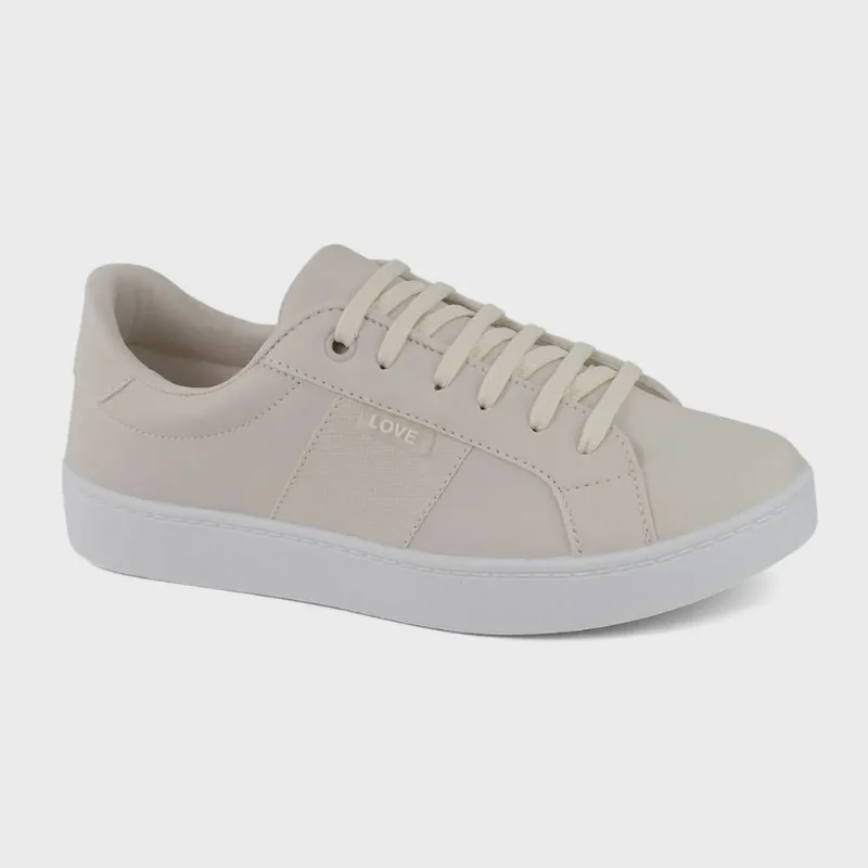 Tênis Godiva Casual Plataforma Minimalista Feminino Off White