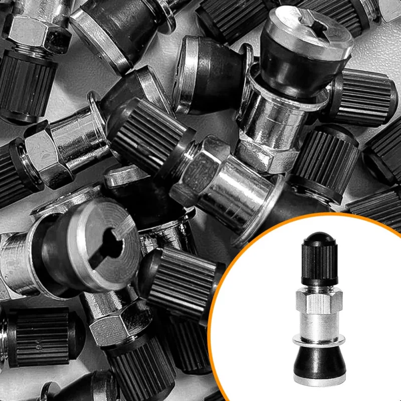 Kit 50 Bicos Válvula Pneus Sem Câmara Moto Metal - Não Disponível - Automotivo