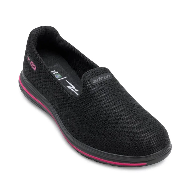 Tênis Slip On Adrun PP New Fit AD26-11201F 39 / Preto/Pink - Adrun