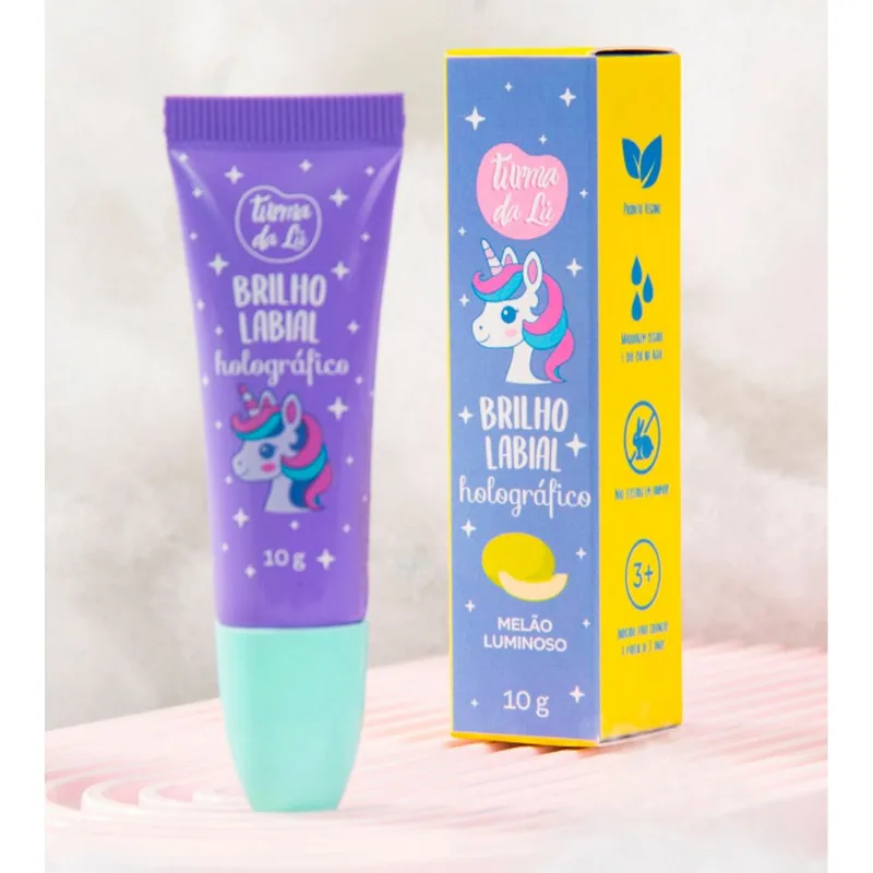 Brilho Labial Holográfico Unicórnio - Melão Luminoso Melão Luminoso
