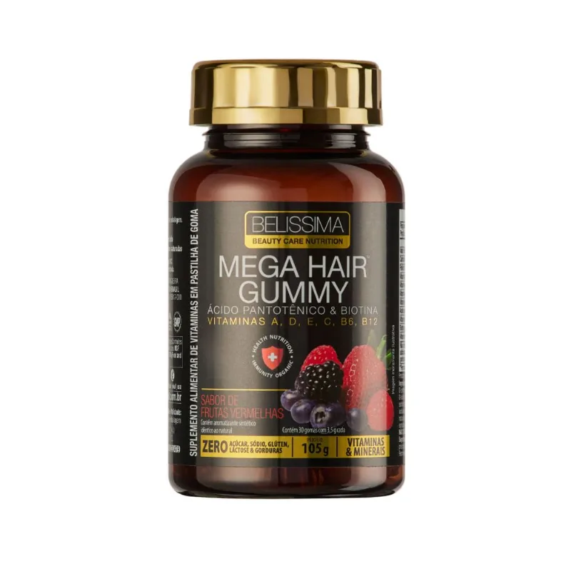 MEGA HAIR GUMMY (NOVA FÓRMULA) - Belissima - Suplementos Alimentares