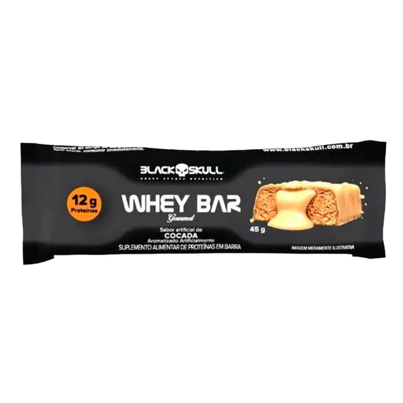 Whey Bar Gourmet Black Skull Sabor Cocada 45g