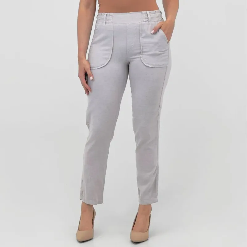 Calça Leblue Reta em Tecido Feminino - Não Disponível - Moda
