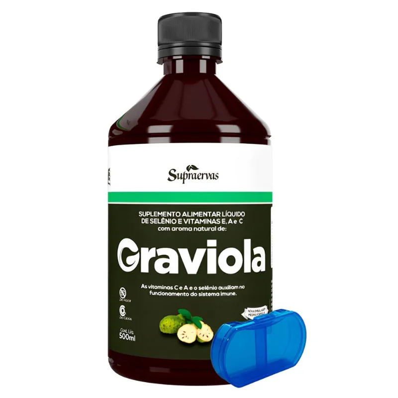 Graviola 500ml Supra Ervas Aroma Natural Porta Cápsulas