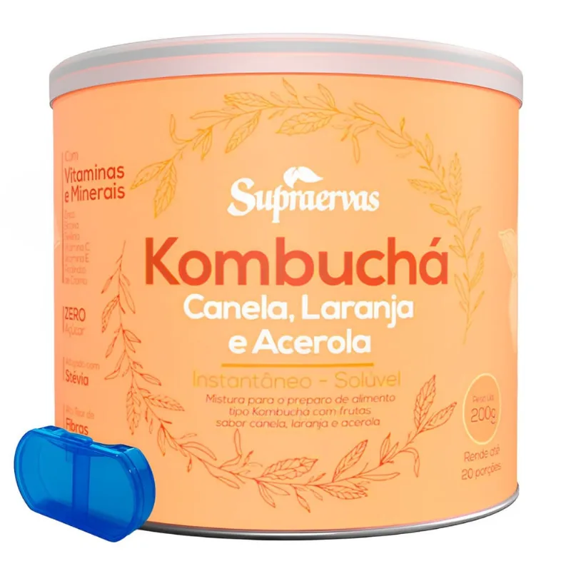 Kombuchá 200g Supra Ervas Aromas Naturais Porta Cápsulas