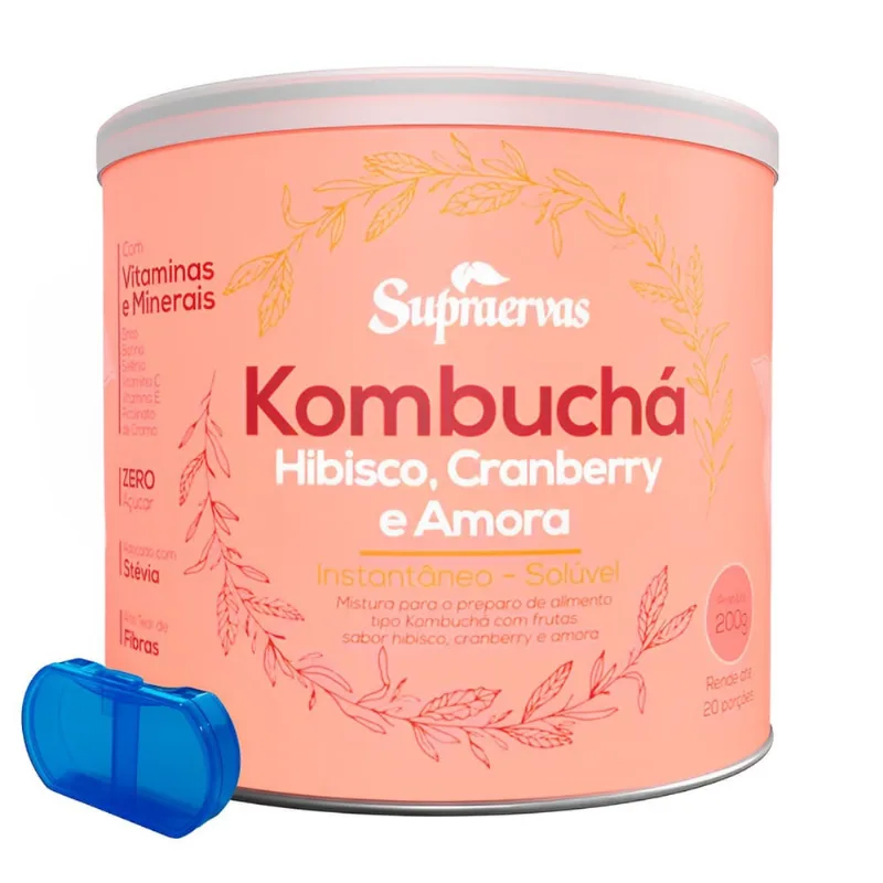 Kombuchá 200g Supra Ervas Aromas Naturais Porta Cápsulas