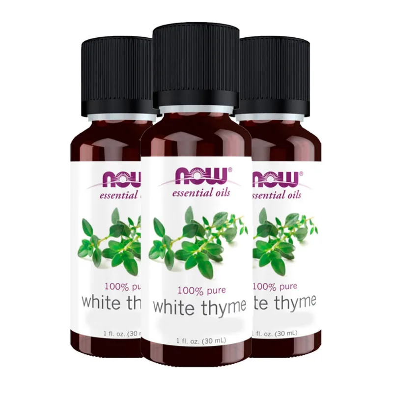 Óleo Tomilho Branco Now Foods Thyme White 30ml Importado 3un