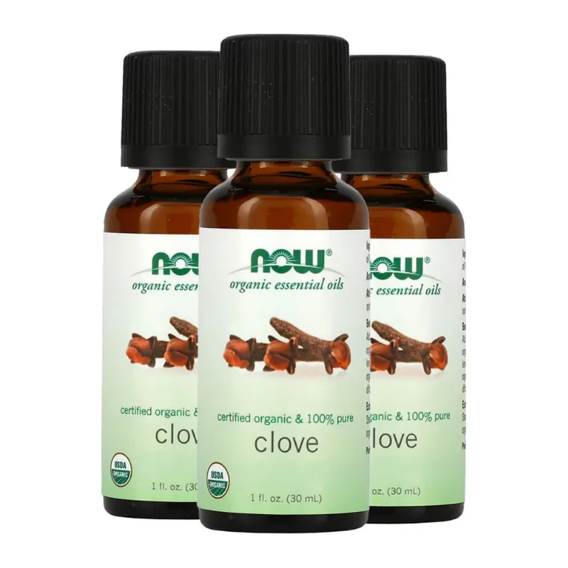 Óleo de Cravo Now Foods 30 ml Orgânico Importado 3un