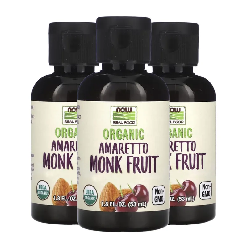 Monk Fruit Amaretto Now Foods Fruta Monge 53ml Importado 3un
