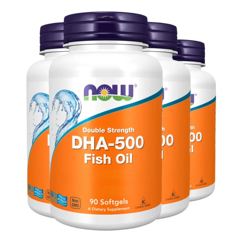 DHA-500 Now Foods 250Epa Óleo de Peixe90Soft Importado 4un