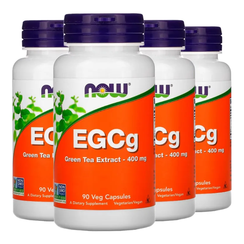 Egcg Extrato Chá Verde 400mg Now Foods 90Caps Importado 4un