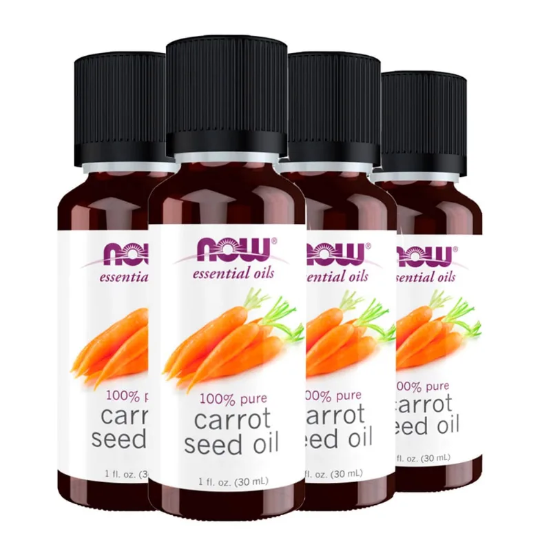 Óleo Semente de Cenoura Now Foods 30ml Puro Importado 4un