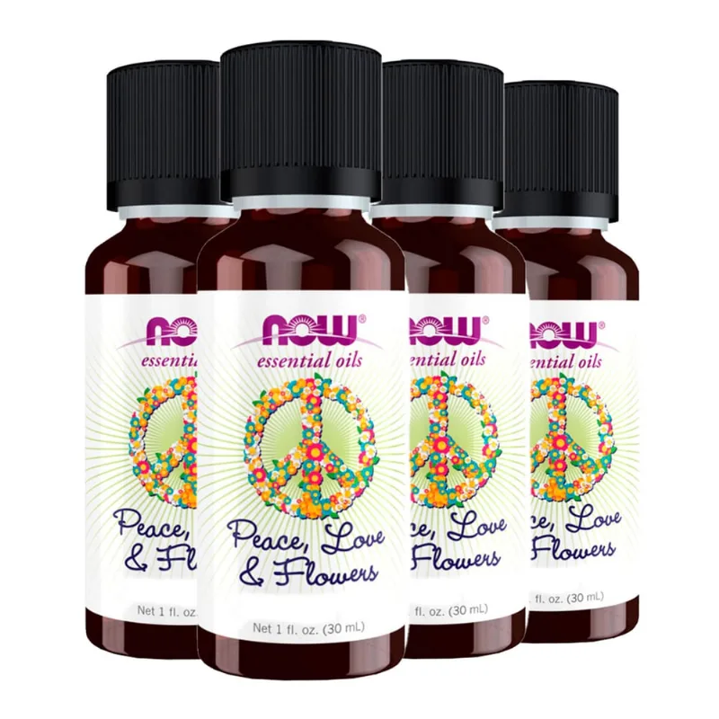 Óleo de Peace, Love e flores Now Foods 30ml Importado 4un