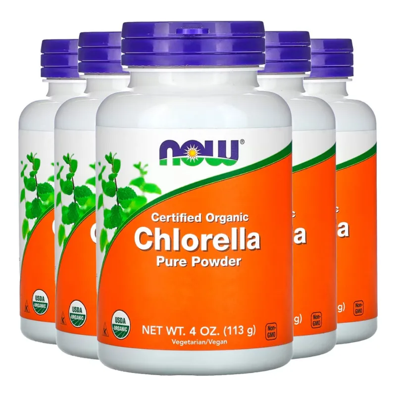 Chlorella em Pó Now Foods Orgânico 113g Importado 5un