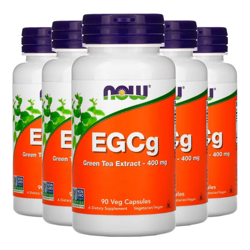 Egcg Extrato Chá Verde 400mg Now Foods 90Caps Importado 5un