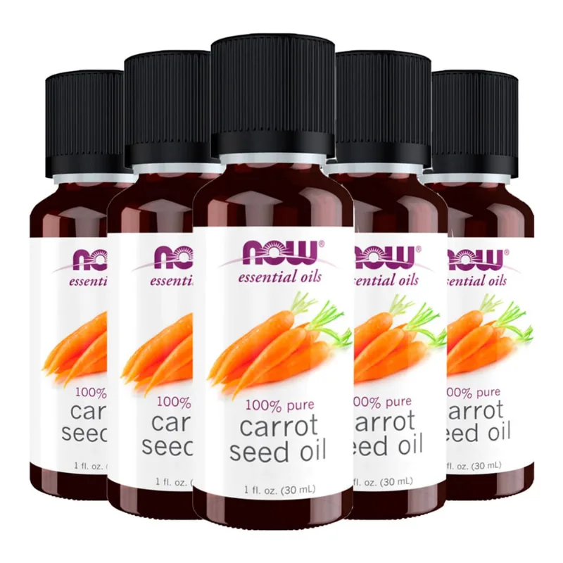 Óleo Semente de Cenoura Now Foods 30ml Puro Importado 5un