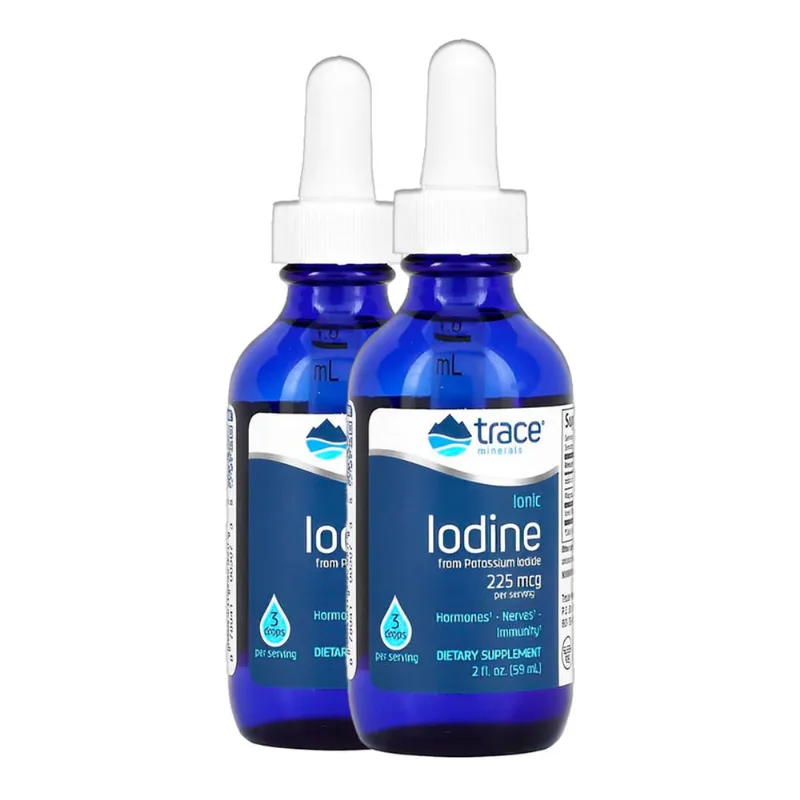 Trace Minerals Iodo Iônico 225mcg Iodeto Potássio 59ml 2un