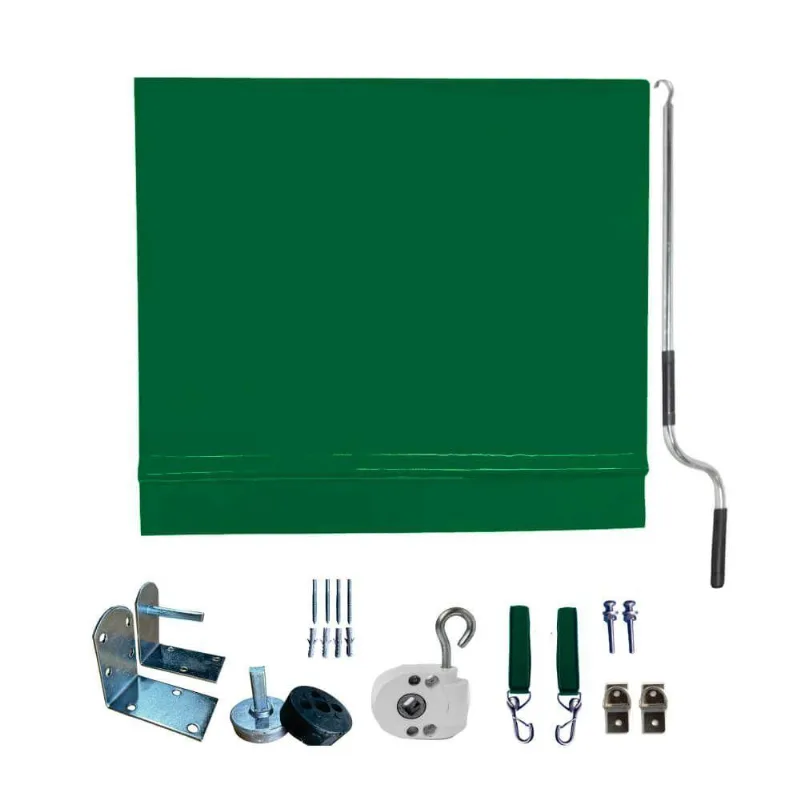 Toldo Cortina Verde - 3,60m X 2,00m - Kit Completo