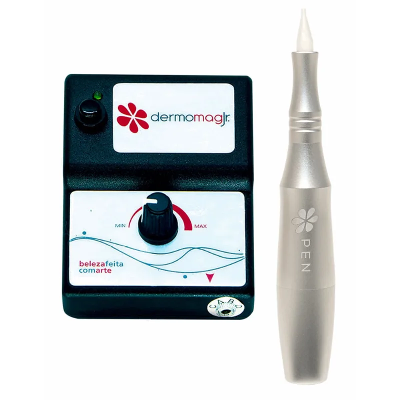 Dermógrafo dermomag pen prata + fonte analógica bivolt mag