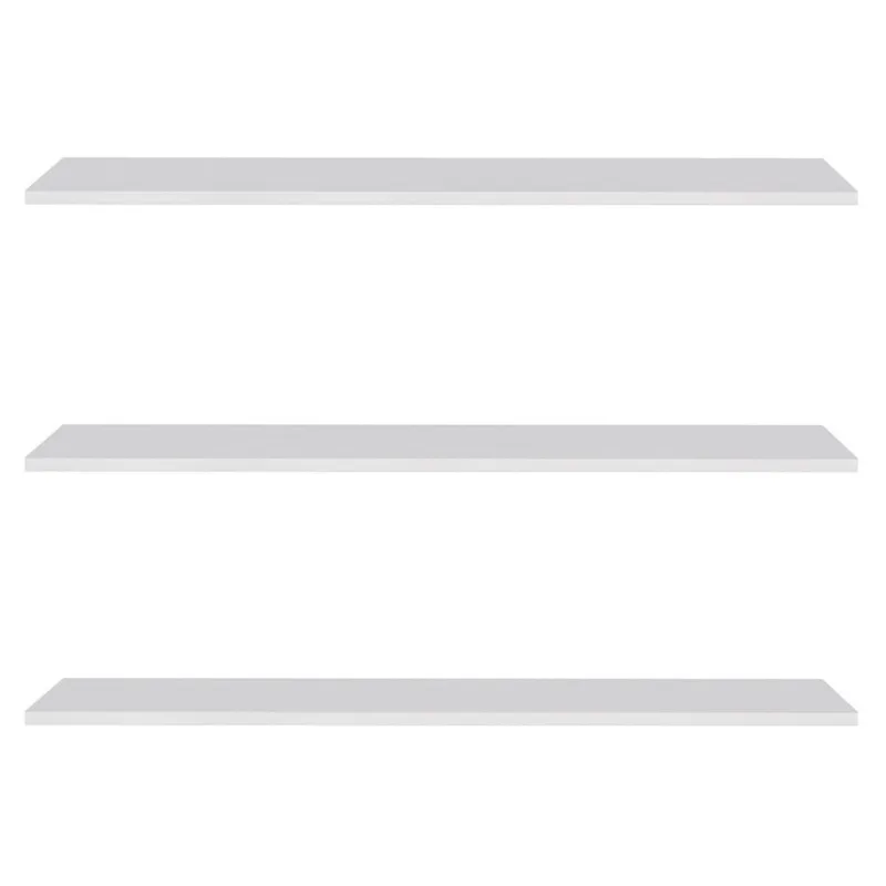 Prateleira Flutuante Para Escritório Kit 3 Suporte Invisível 68cm Yara Branco - Lumil