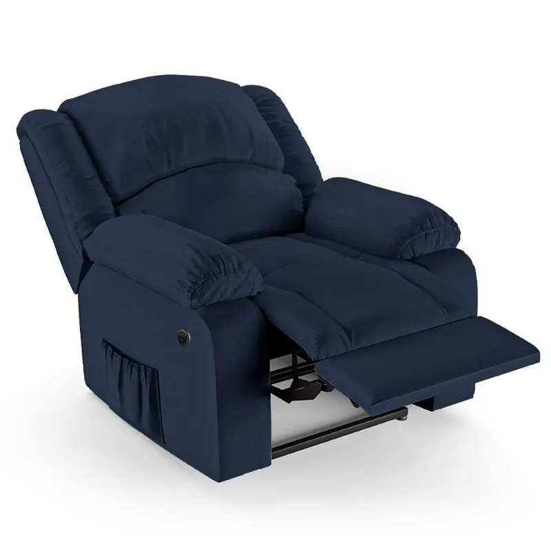 Poltrona Do Papai Reclinável Pietra Power Elétrica Fh9 Pu Azul - Mpozenato