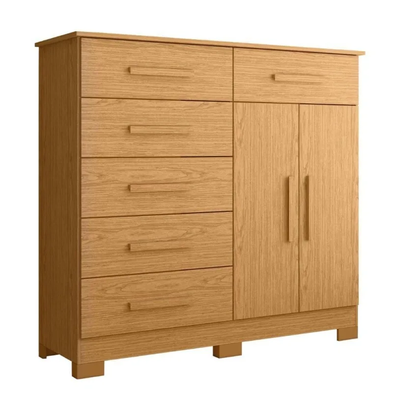 Cômoda Para Quarto 2 Portas 124cm Ester A02 Cinamomo - Mpozenato - Mpozenato