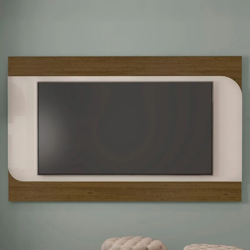 Painel TV 86 Polegadas 220cm Suspenso Reno Pinho Off White A09 - Mpozenato - Mpozenato