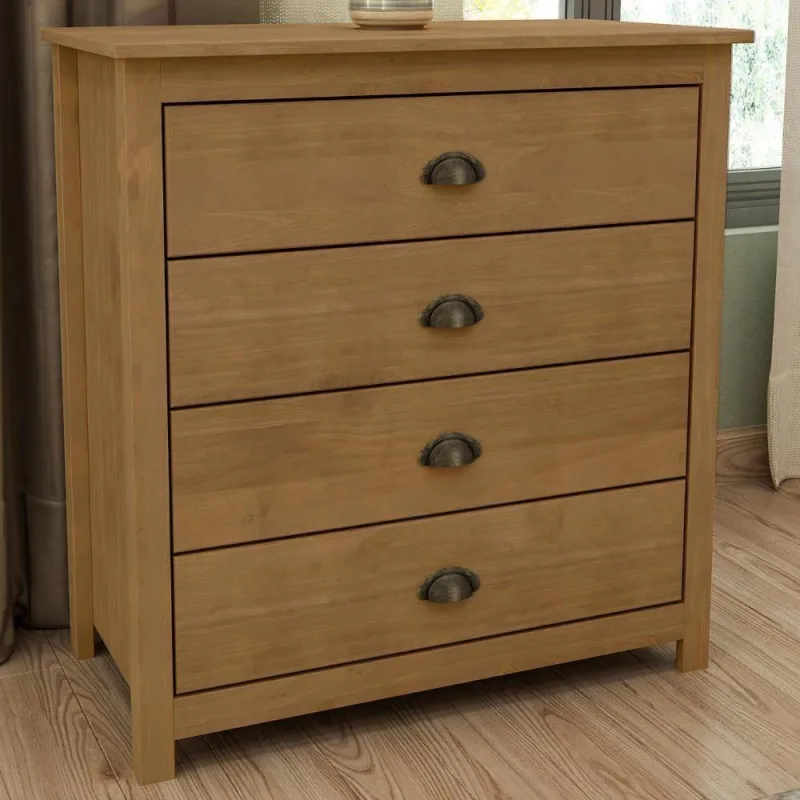 Cômoda Para Quarto 80cm Com 4 Gavetas Lázio Freijó F07 - Mpozenato - Mpozenato