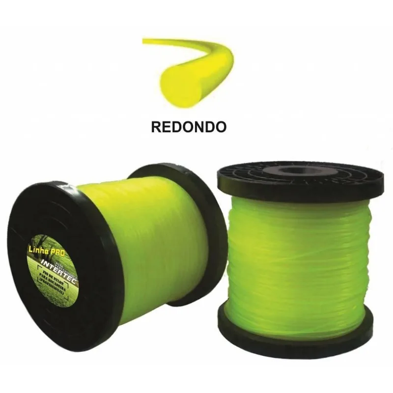 Bobina Fio De Nylon Redondo 1kg 2,0mm Verde
