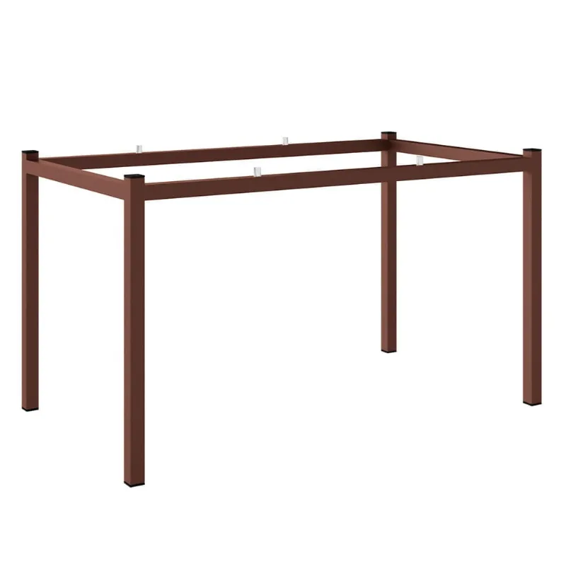 Base de Mesa Retangular Fabone Alexa para Tampo de Vidro com 140X80 cm - Cobre
