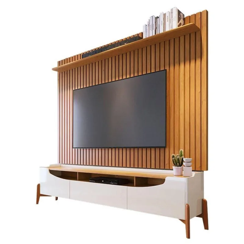 Rack Bancada Studio Com Painel Para Tv Loft 2.2 Off White Nature - Imcal - OUTRAS - Agro