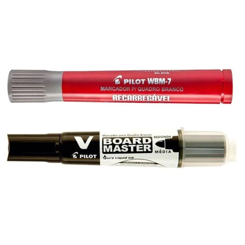 Pincel Para Quadro Branco Recarregável Wbm7 Vermelho E Board Master Preto - Pilot - OUTRAS