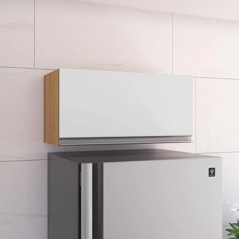 Armário Aéreo Para Cozinha Ambiente Andréia 1 Porta Amêndoa Branco - Ajl