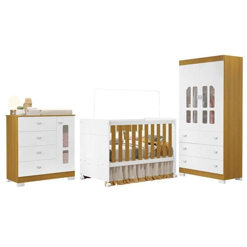 Quarto De Bebê New Katatau Branco Acetinado Savana ? Reller - OUTRAS