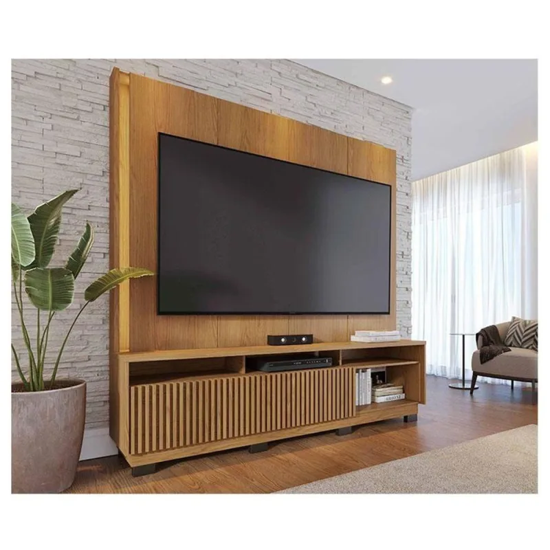 Estante Home Theater Ambiente Jordão Com Pés Freijó - Colibri - colibri móveis - Móveis