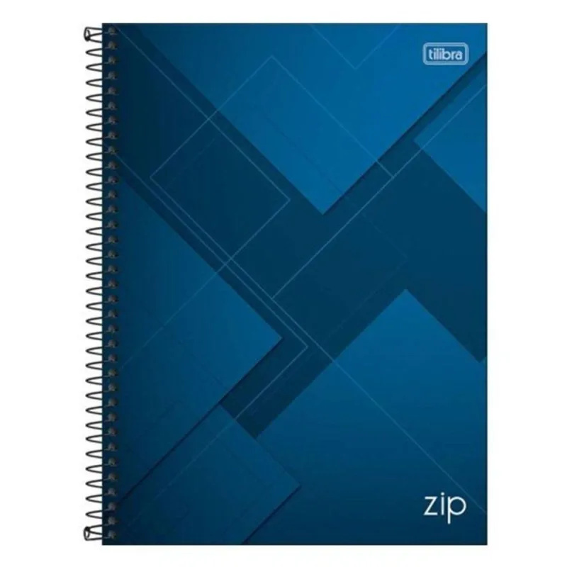 Caderno Espiral Universitário Zip 10 Matérias 200 Folhas Azul - Tilibra - OUTRAS