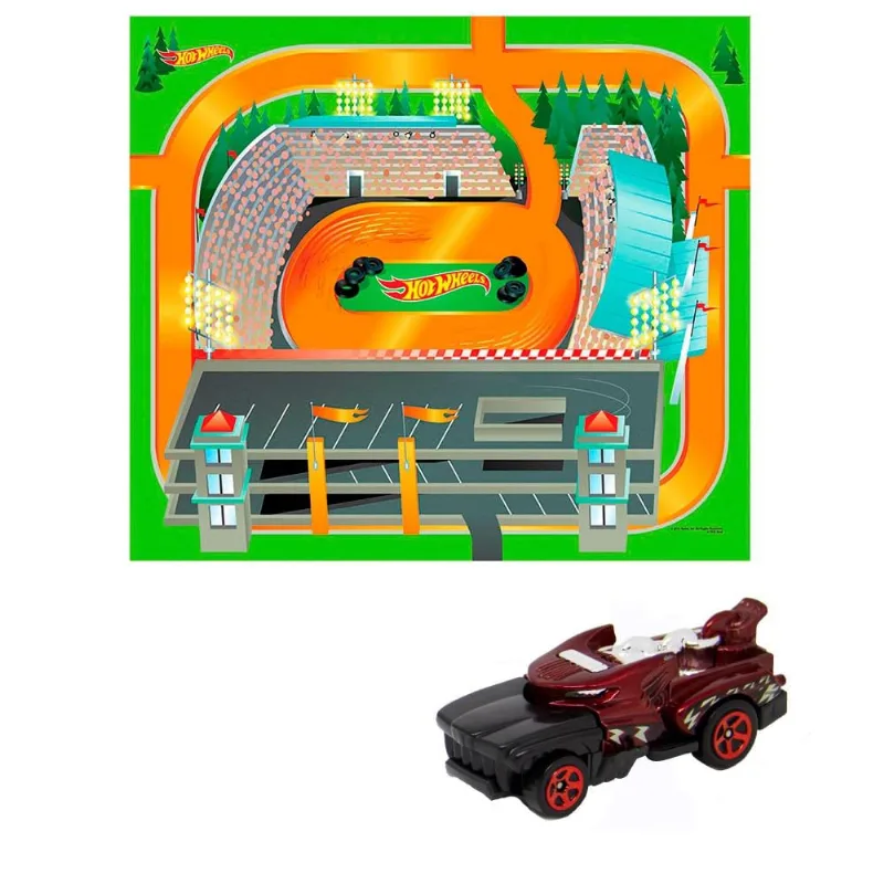 Hot Wheels - tapete com carrinho Toyng - TOYNG