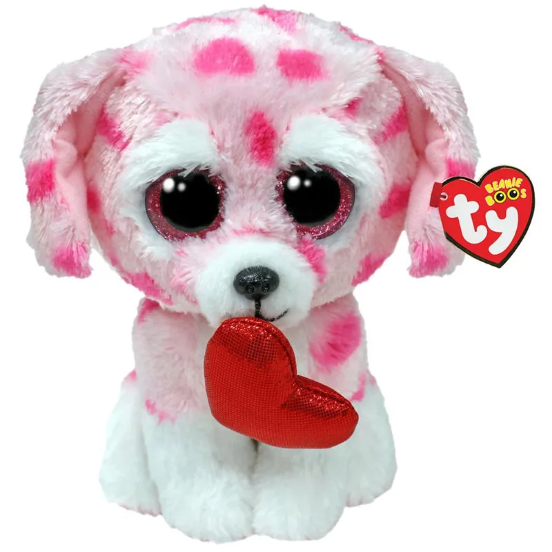 Pelúcia Toyng Cachorrinho Rosa Ty Beanie Boos Brinquedo - TOYNG