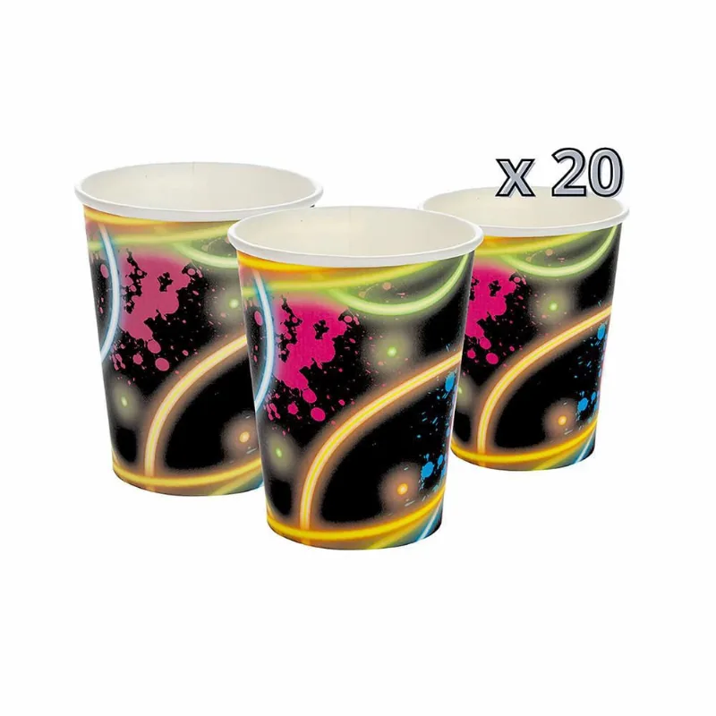 Kit Com 20 Copos de Papel 18cm Para Todas As Festas E Evento