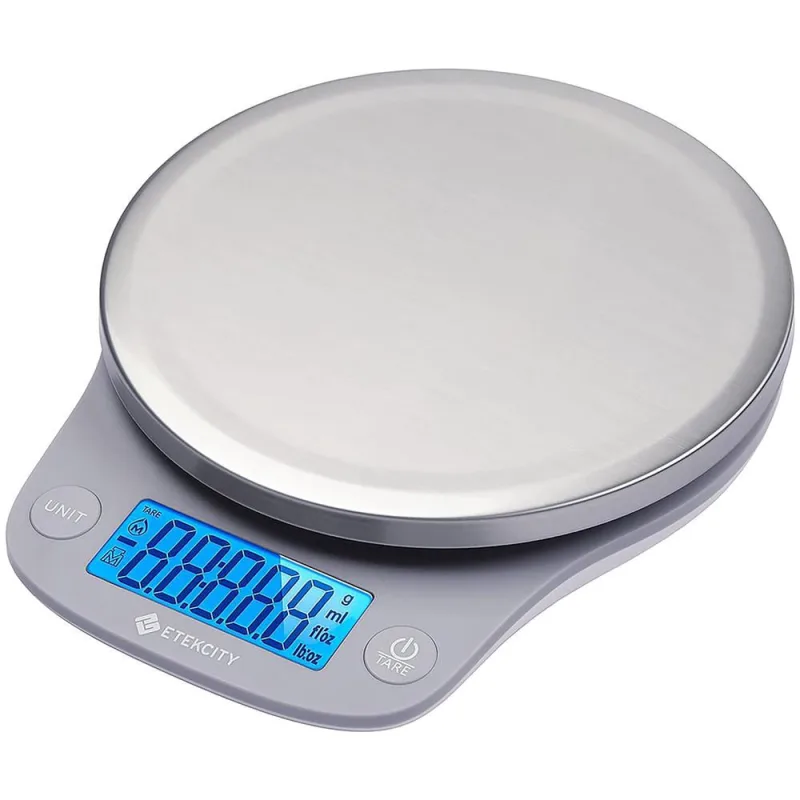 Balança Digital De Cozinha Com Ampla Plataforma De Pesagem E Capacidade Até 5000g - Não Disponível
