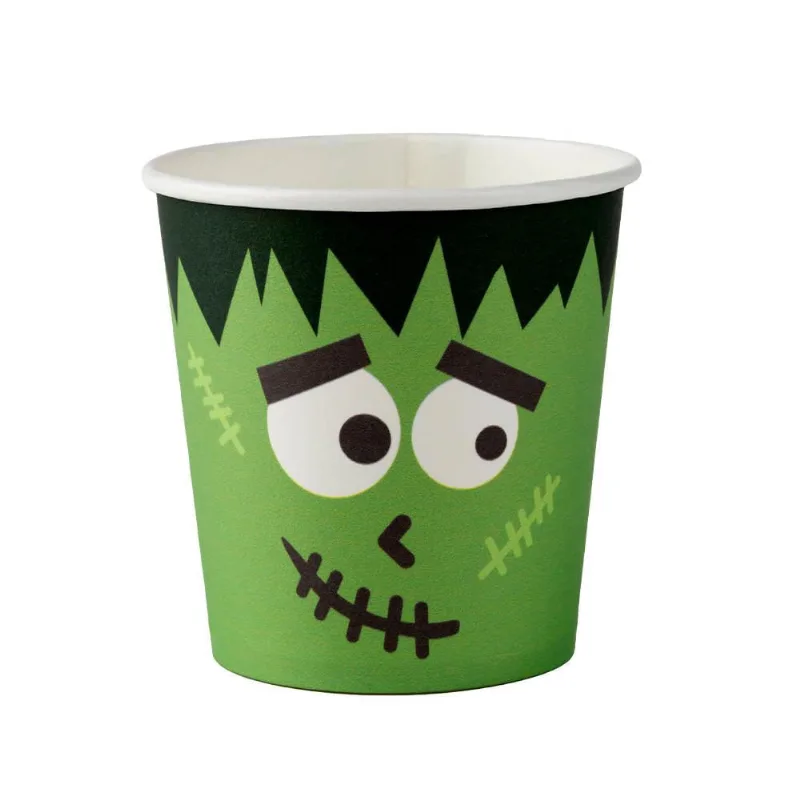 Copo Descartável Temático Halloween Frankenstein 20 Unidades