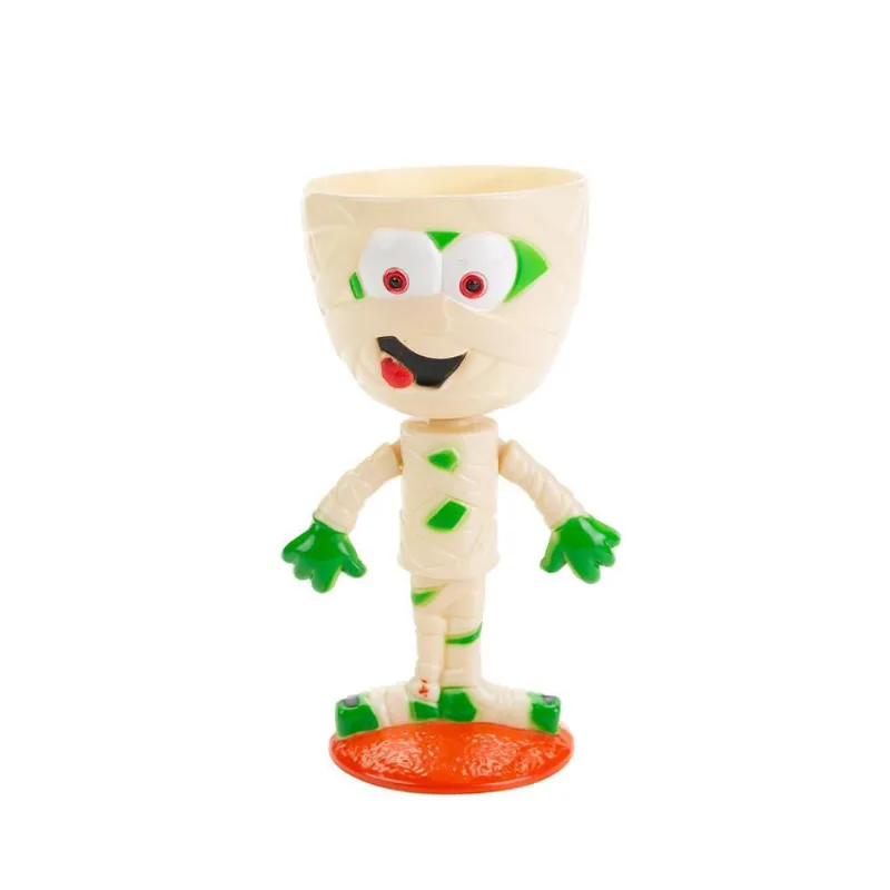 Taça Temática Halloween Múmia Com Braços Articulados 17Cm
