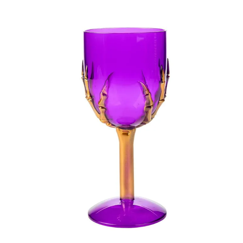 Taça Temática Halloween Mão Monstruosa Roxa 18Cm