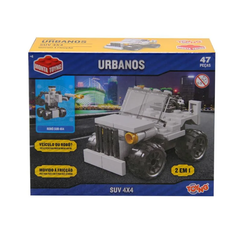 Brinquedo Urbanos Veículo Suv 4X4 Ou Robô Movido À Fricção Toyng - TOYNG