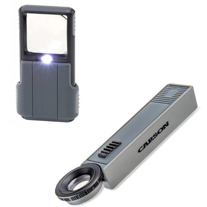 Kit Lupa Micromag Ampliação 11x E Mini Brite 5x - Carson