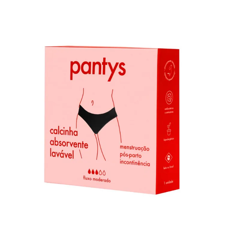 Calcinha Absorvente Menstrual Pantys Lavável Xodó Fluxo Moderado G (42)