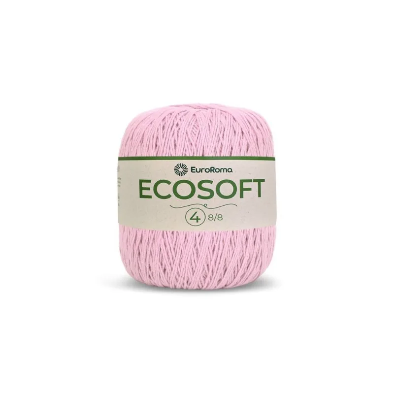 Barbante Euroroma Ecosoft 8/8 300g 483m 510 Rosa Bebe - EuroRoma