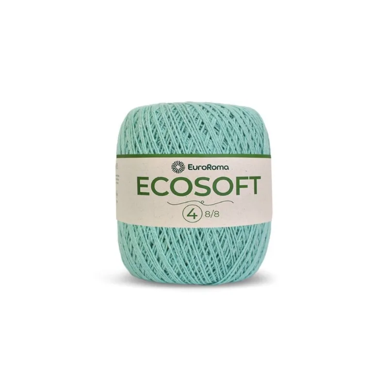 Barbante Euroroma Ecosoft 8/8 300g 483m 800 Verde Agua Claro - EuroRoma