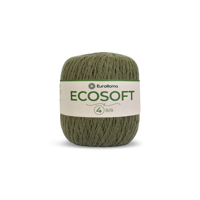 Barbante Euroroma Ecosoft 8/8 300g 483m 805 Verde Militar