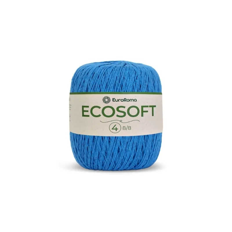 Barbante Euroroma Ecosoft 8/8 300g 483m 901 Azul Piscina - EuroRoma